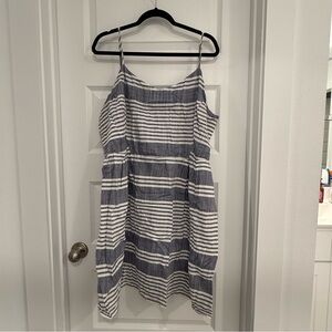 Old Navy Blue and White Sleeveless Sundress